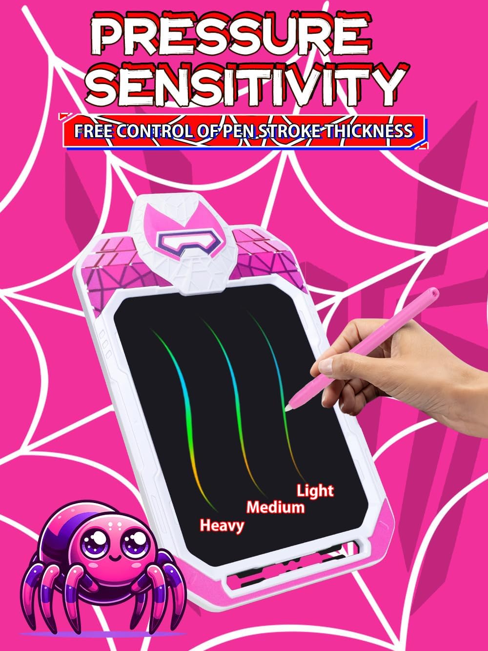 Fullware Tableta de escritura LCD para niños de 10 pulgadas Spider...