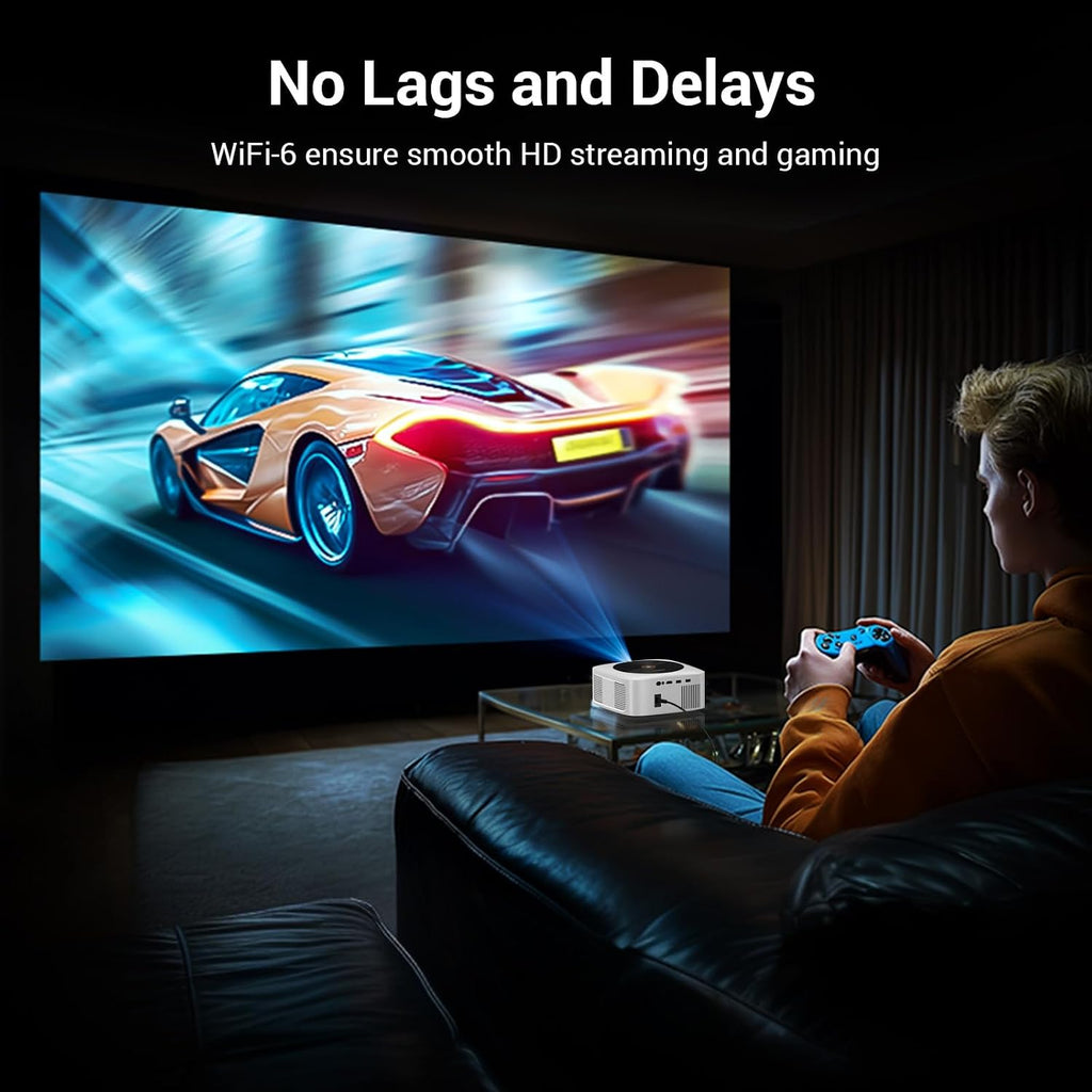 HAPPRUN 1500 ANSI - Proyector inteligente para exteriores, aplicaciones integradas, audio Dolby de 30 W