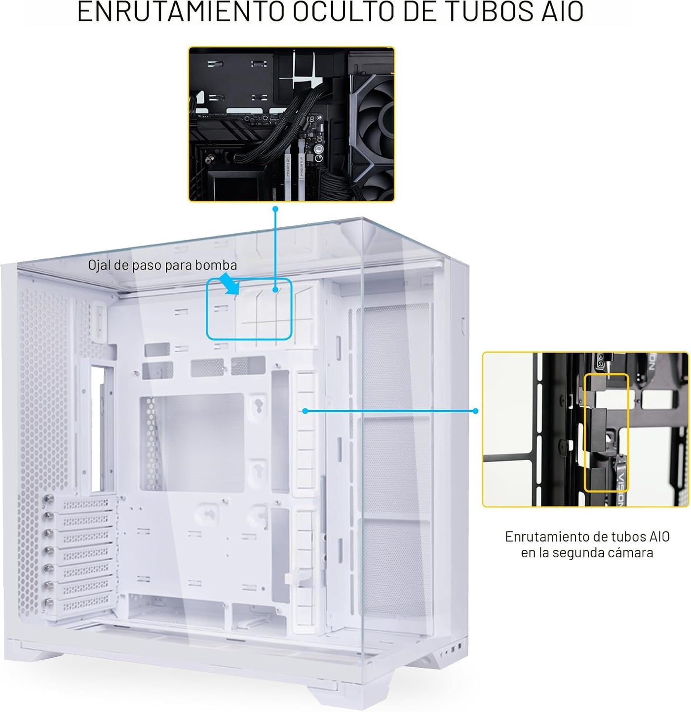 Lian Li O11Vision - Carcasa de computadora de torre media ATX de vi...