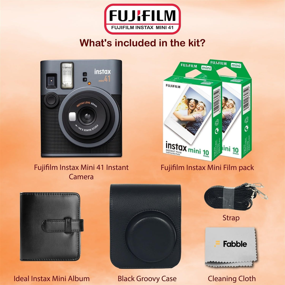 Fujifilm Instax Mini 41 - Paquete de cámara de película instantánea...