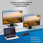 WAVLINK Estación de acoplamiento dual 4K 60Hz Displaylink USB C (2HDMI+2DP)