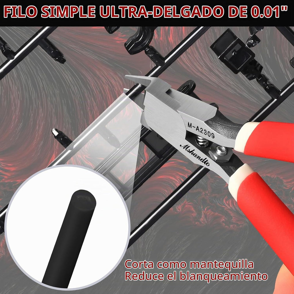 Pinzas modelo 4.8" Ultra delgadas de una sola hoja, pinzas Gundam, pinzas de corte de plástico para maquetas, pinzas para kit de modelo para construcción de modelos de plástico Gunpla, pinza
