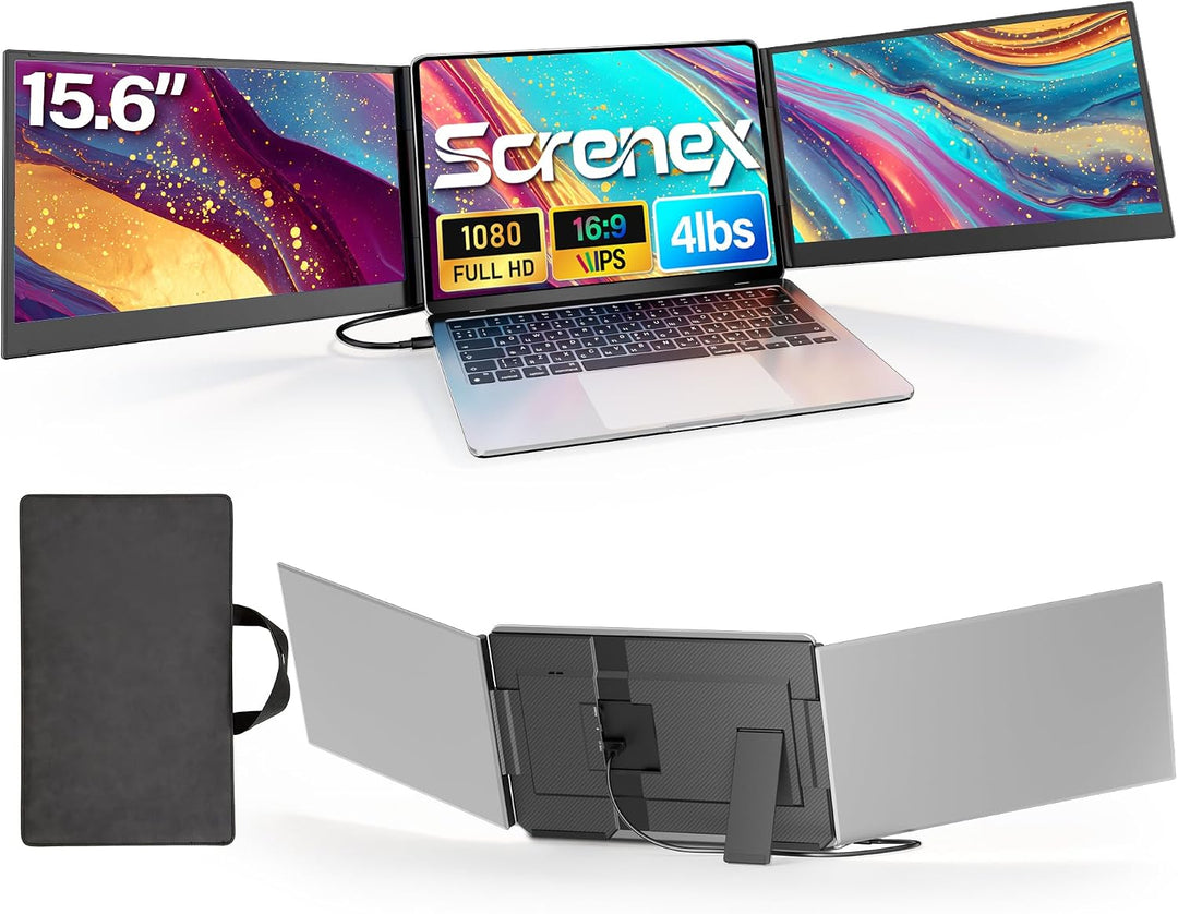 Extensor de pantalla para laptop de 15.6 pulgadas, monitor triple u...