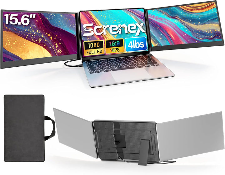 Extensor de pantalla para laptop de 15.6 pulgadas, monitor triple u...
