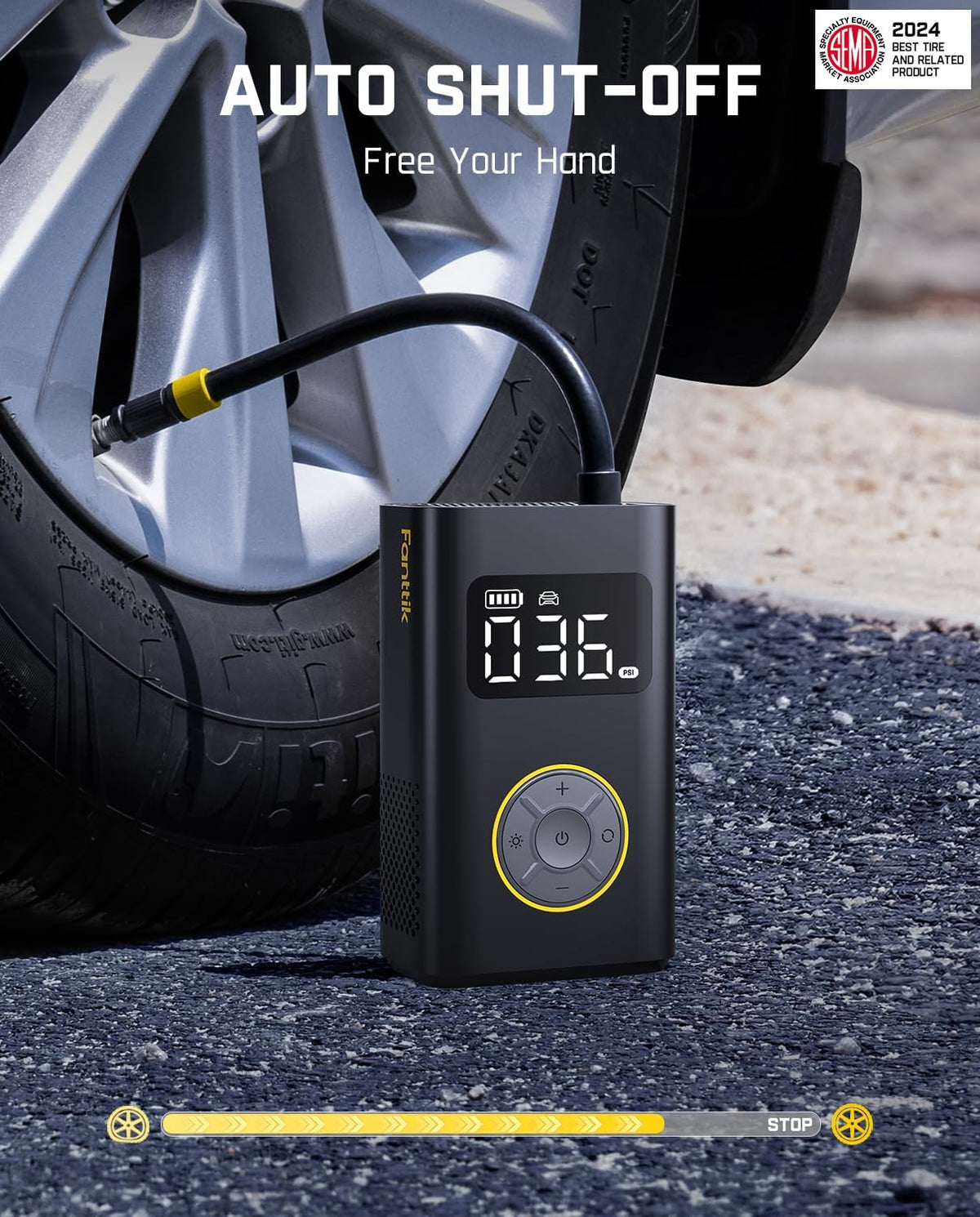 Fanttik X9 Pro - Inflador de neumáticos portátil para coche compact...