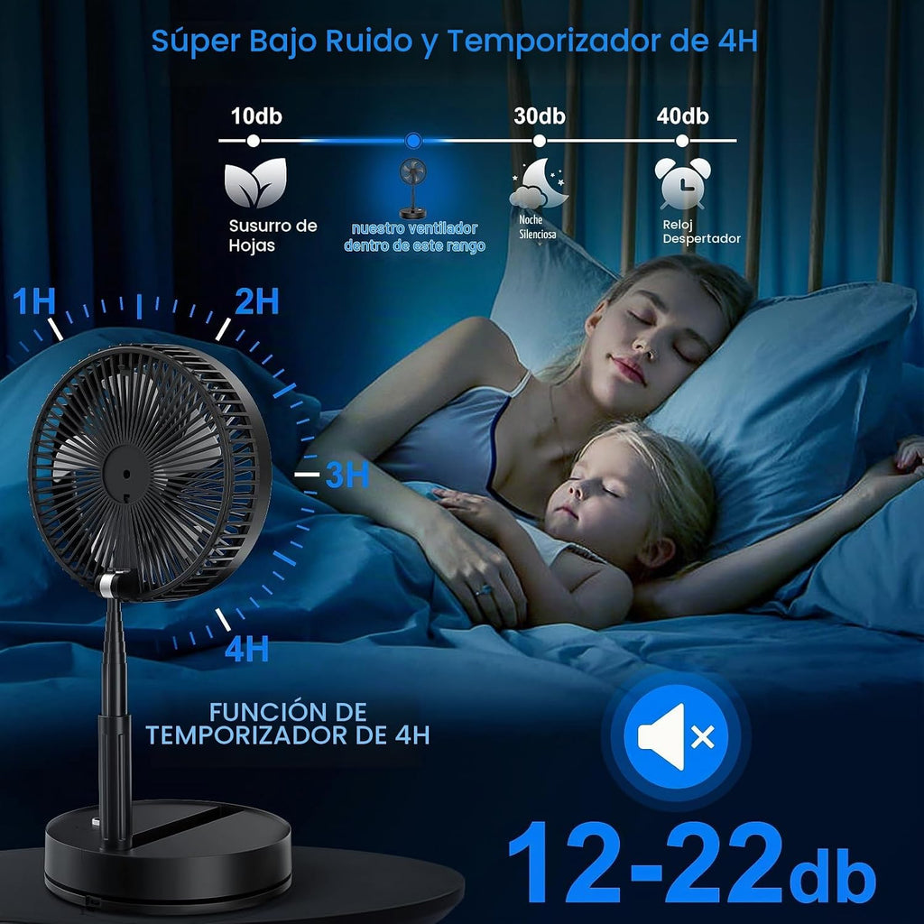 LIPETY Ventilador oscilante plegable portátil \u2013 Ventilador peq...