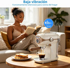 XIXUBX Máquina de café expreso, compacta con espumador de leche, color