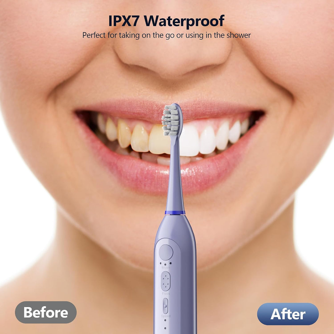 Benhip Cepillo de dientes eléctrico con hilo dental de agua combina...