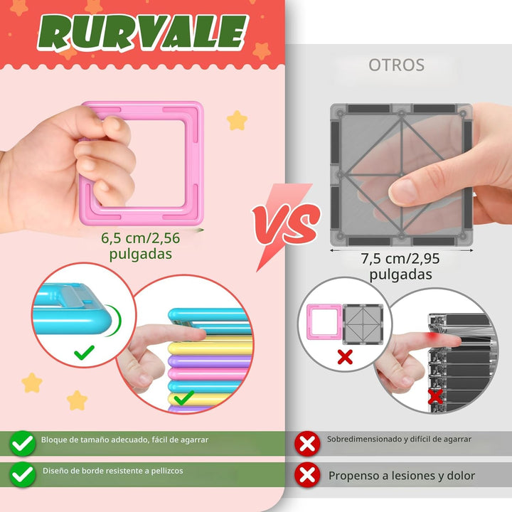 Juguetes para niñas pequeñas, azulejos magnéticos 44 piezas, ideas...