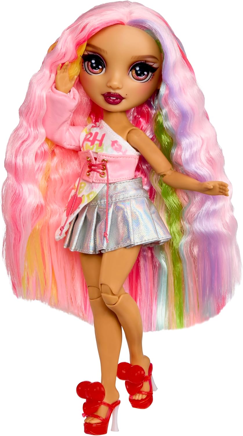 Rainbow High Pretty in Paris Fashion - Kia Hart (rosa suave), muñeca de moda arcoíris de 11 pulgadas con atuendo, bolso elegante, regalo de juguete para niñas de 4 a 12 años