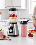 GDOR Batidora de batido para cocina, licuadora de vidrio de 1200 W con