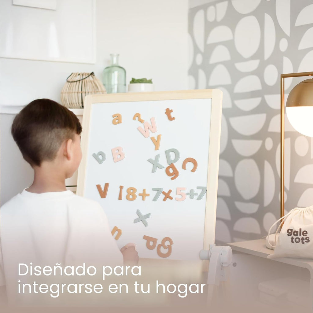 Letras y números magnéticos para niños, 135 imanes de espuma EVA neutros de alta calidad para nevera, vocales codificadas por colores, números y símbolos minúsculas en mayúsculas, a partir de 3 años