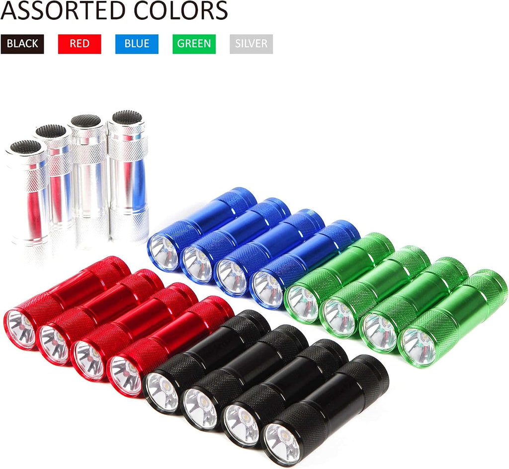 FASTPRO Juego de 20 linternas LED de aluminio con pilas AAA (1W)