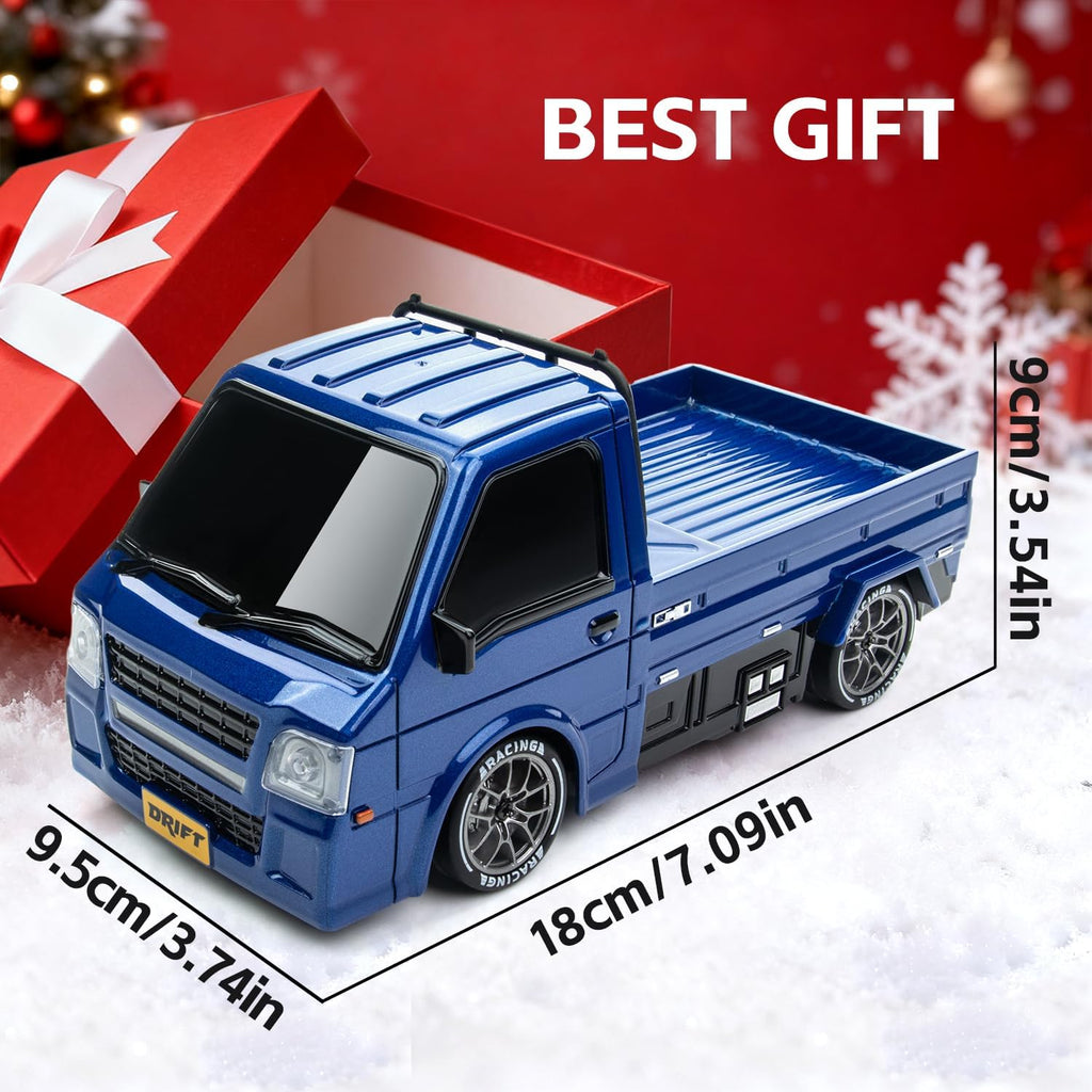 RC Drift Car, 1/24 4WD Bue Camioneta de deriva de estilo japonés