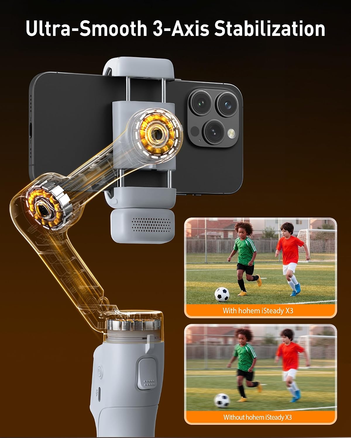 hohem iSteady X3 estabilizador cardán con control remoto, luz de relleno y