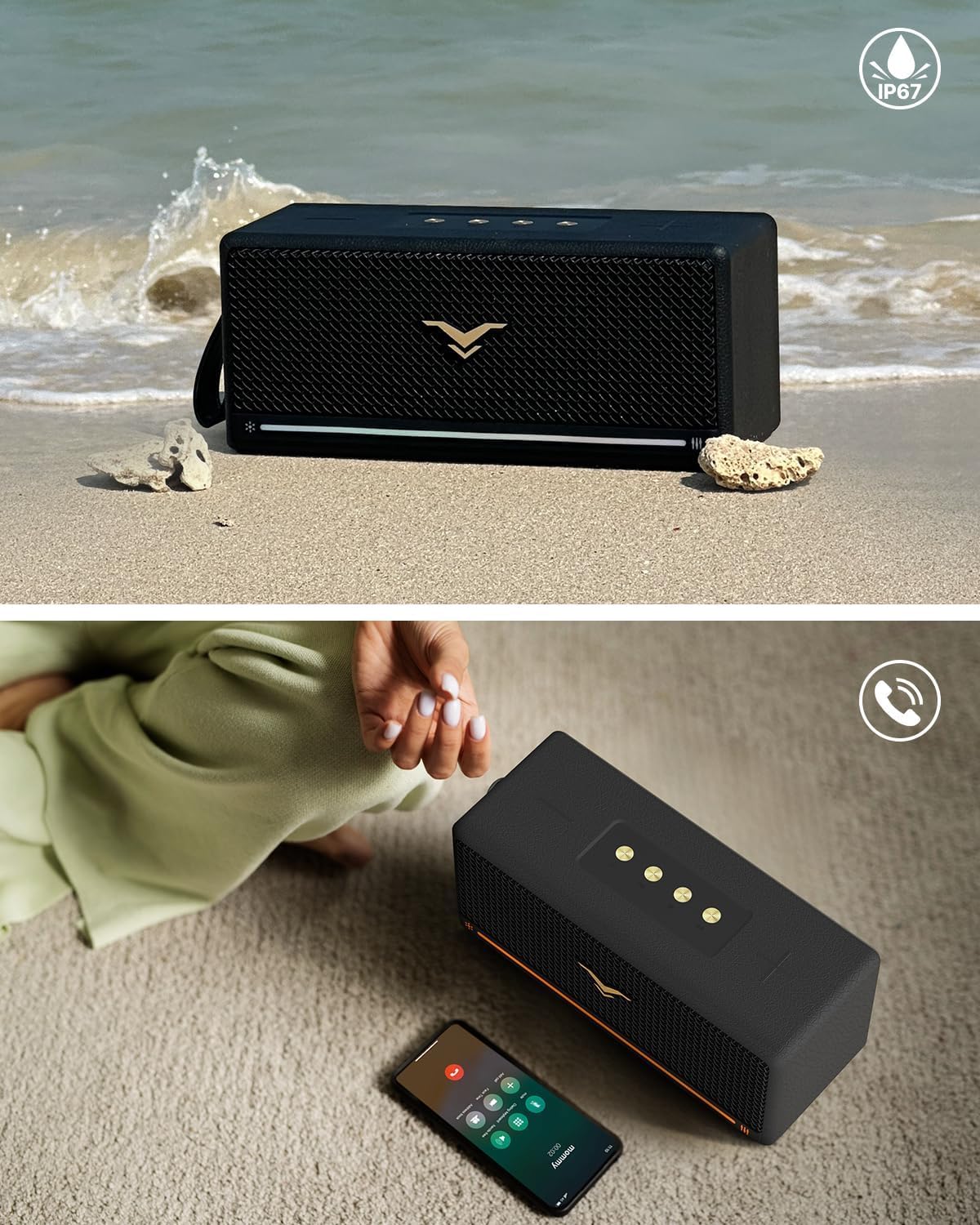 Altavoz Bluetooth, altavoz retro StageSound inalámbrico, altavoz po...