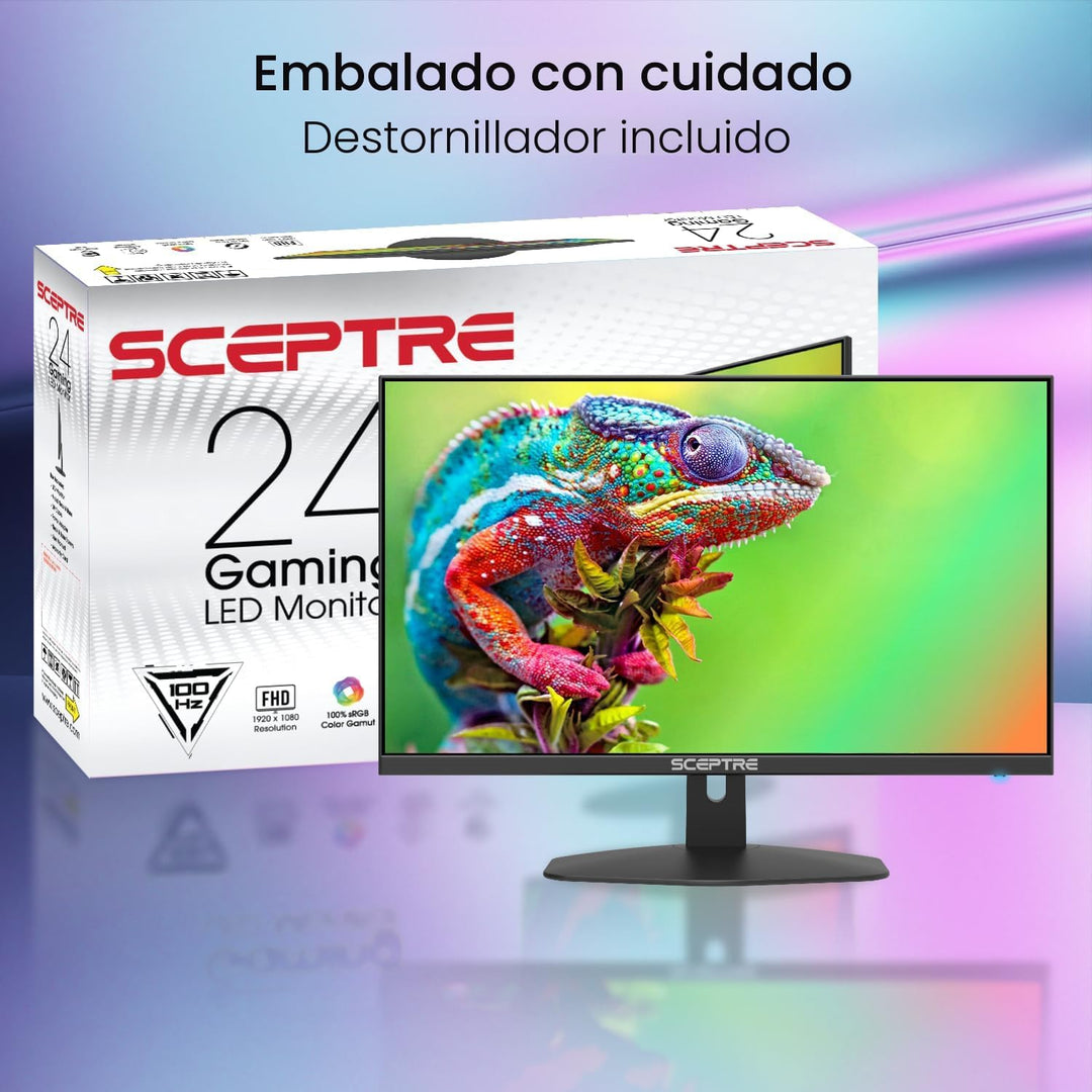 Sceptre Nuevo monitor para juegos de 24 pulgadas 100Hz FreeSync 2X...
