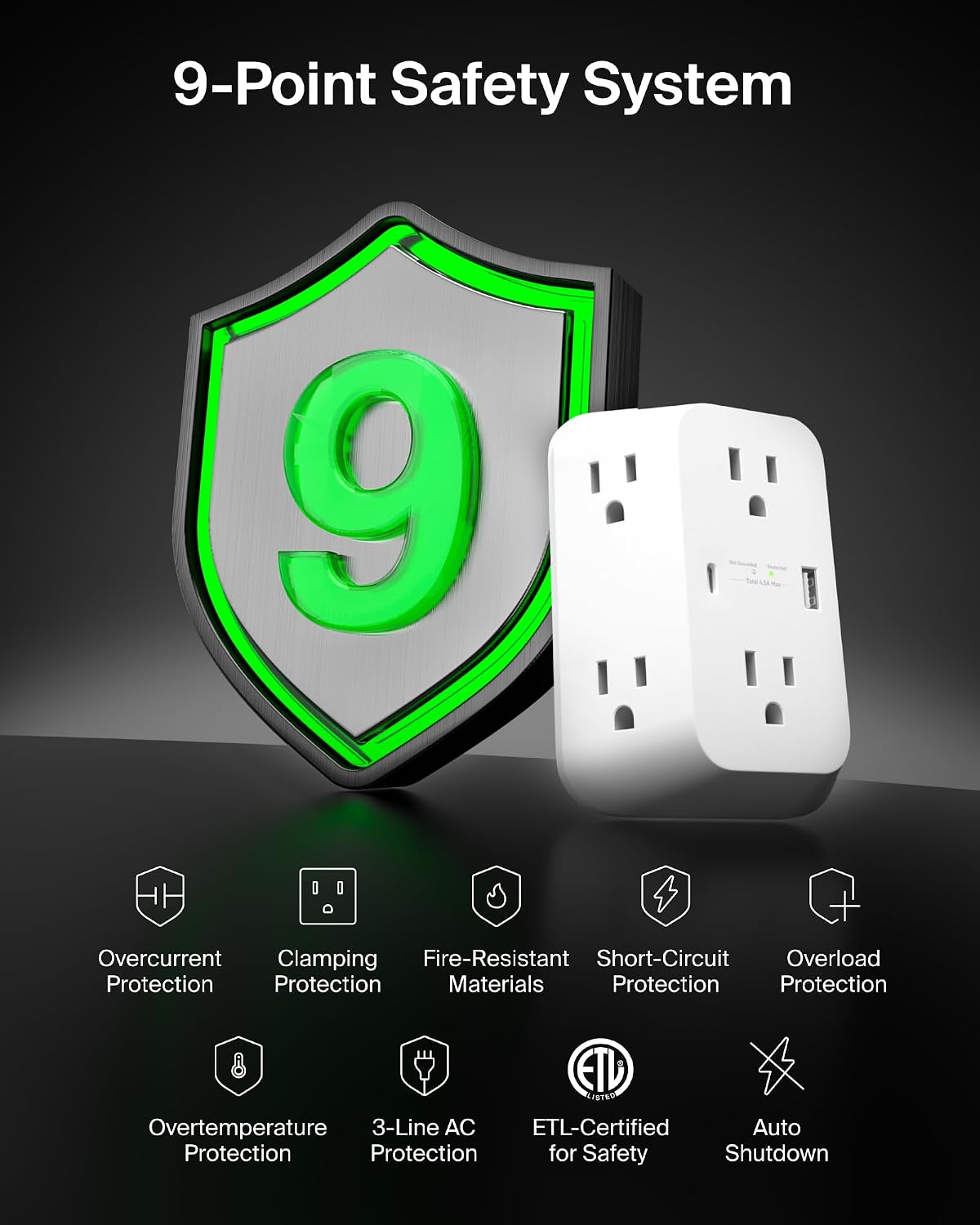 Belkin Regleta de protección contra sobretensiones de 6 tomas