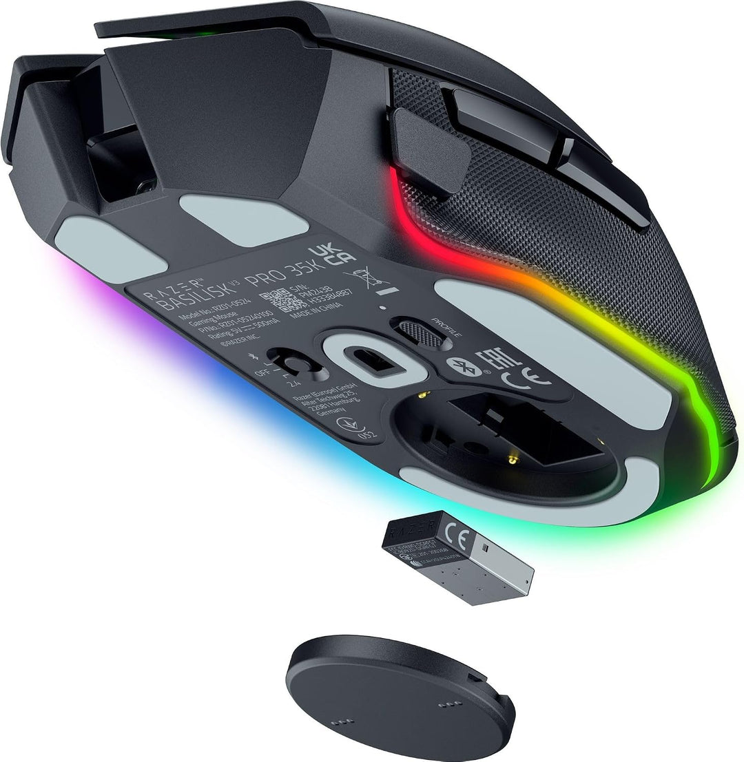 Razer Basilisk V3 Pro 35K Mouse inalámbrico para juegos: rueda de i...