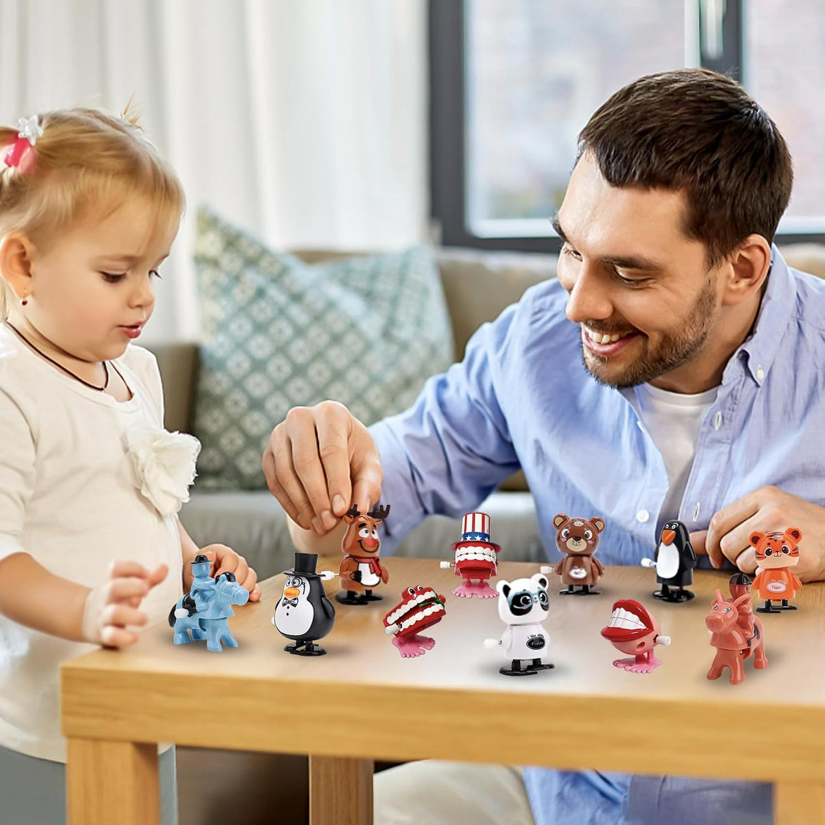 30 piezas de juguetes de cuerda para niños, rellenos de calcetines de Navidad, juguetes de relojería, juguetes de primavera, recuerdos de fiesta, bolsas de golosinas para Pascua Navidad Año Nuevo