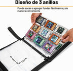 Carpeta de tarjetas coleccionables para tarjetas Y-G-O, álbum de tarjetas de 990 bolsillos con fundas compatible con tarjetas TCG, tarjetas TCG u otros soportes de tarjetas de tamaño estándar, dragón