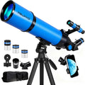 Hawkko Telescopio para adultos y niños, 3.150 in de apertura, 23.622 in de alta potencia telescopio para principiantes de astronomía - Telescopios refractores con trípode AZ