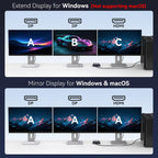 USB C a HDMI + DisplayPort Splitter 3 monitores con carga PD de 100 W Thunderbolt a HDMI DP Splitter 1 en 3 salidas Múltiples monitores Hub de pantalla extendida para convertidor compatible con