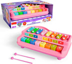 Lollipop Paw Patrol Xilófono y piano 2 en 1 – Juguete musical interactivo para niños pequeños – Canciones reales, diversión educativa que ofrece modos de xilófono y piano en un juguete encantador (Paw Patrol Purple)