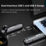 SSK Unidad USB C de 1 TB, Unidad Flash Dual con Velocidad de hasta...