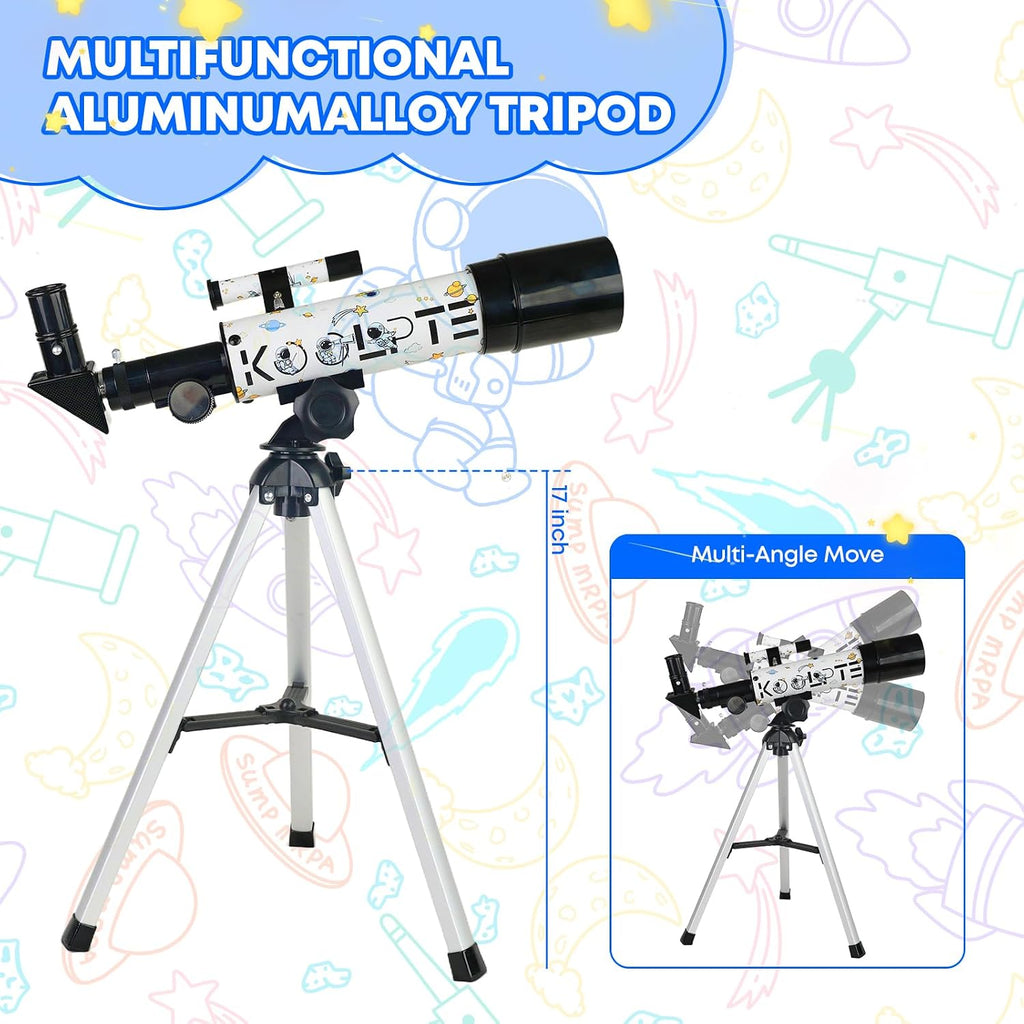 Telescopio para niños a partir de 3 años, apertura de 1.969 in