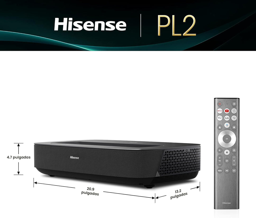 Hisense PL2, Proyector láser de cine en casa de distancia ultracort...