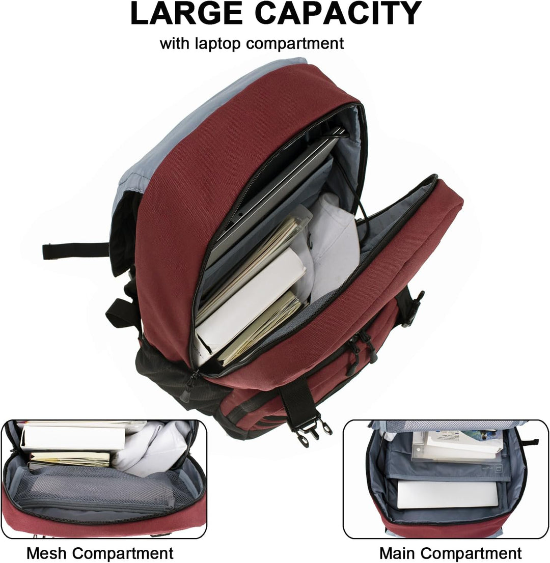 Mochila para computadora portátil WOLT con puerto de carga USB, par...