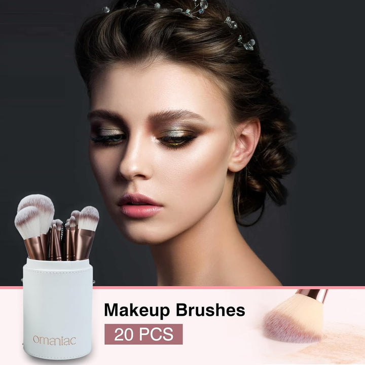 OMANIAC Juego de 20 brochas de maquillaje profesional \u2013 Kit de...