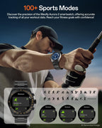 Aurora 2 - Reloj inteligente para hombre, pantalla AMOLED HD de 1.32 pulgadas, reloj inteligente para hombre, respuesta/llamada, reloj inteligente de 350 mAh, monitor de sueño, oxígeno en