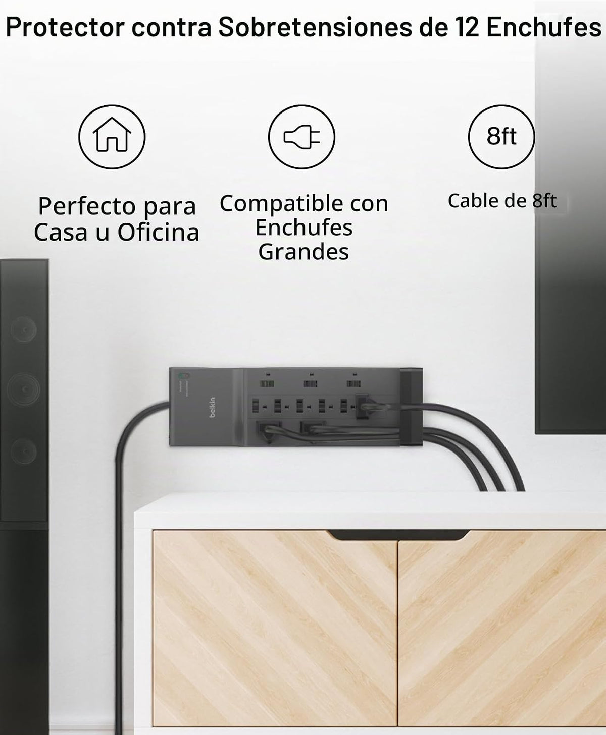Belkin Regleta de protección contra sobretensiones de 12 salidas con 12