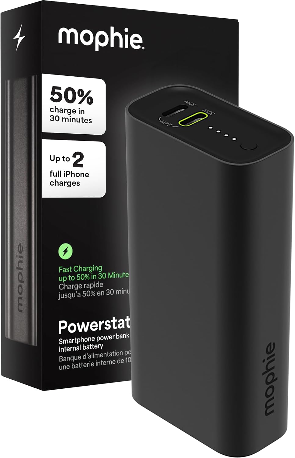 Mophie Powerstation Fast - Banco de energía de 10,000 mAh