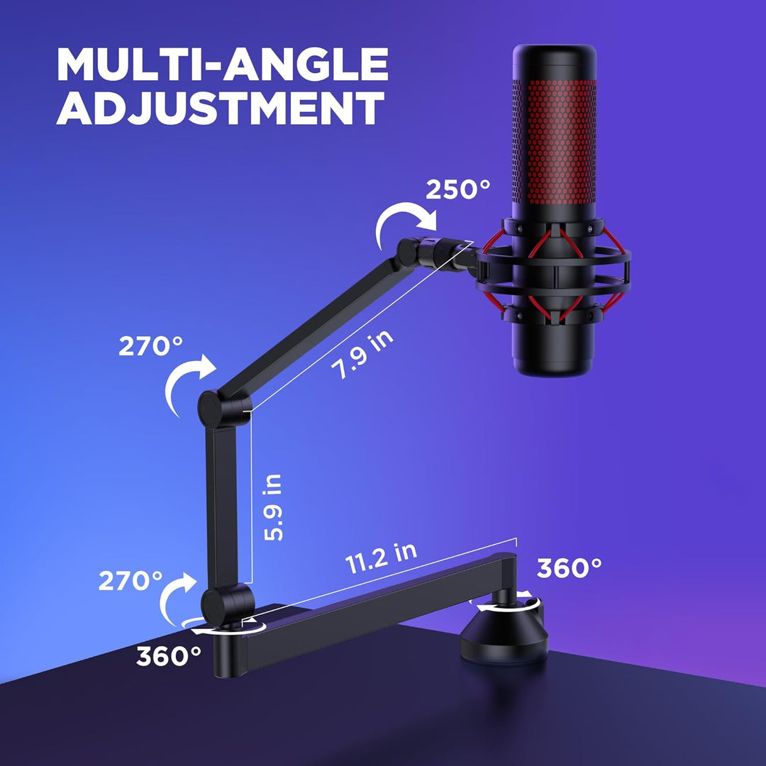 InnoGear Brazo de micrófono de bajo perfil, soporte de brazo de mic...