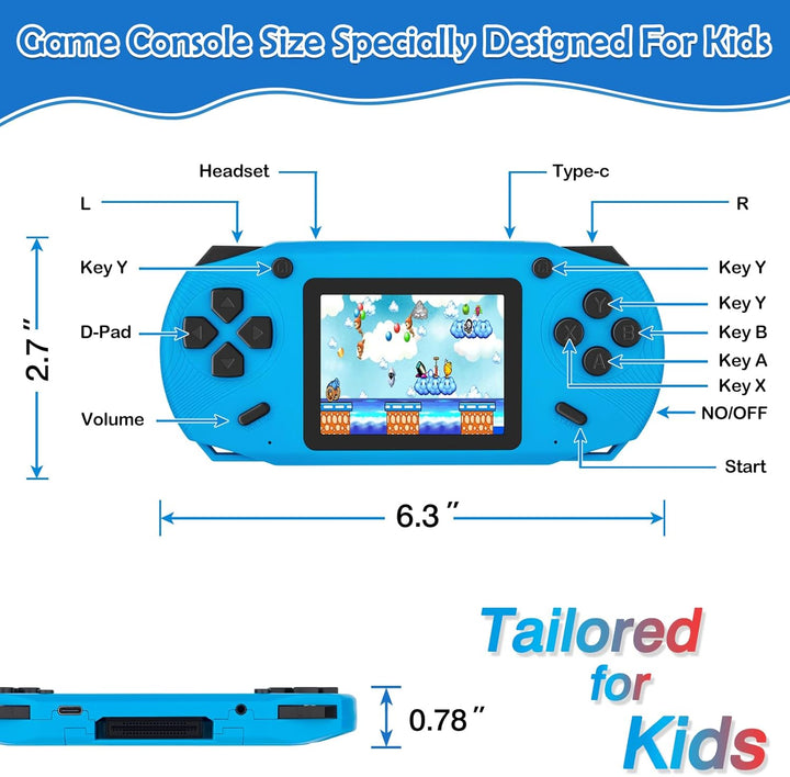 Juego de mano de 16 bits para niños, reproductor de juegos retro de...