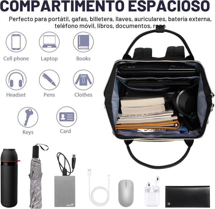 VANKEAN Mochila para laptop de 17 pulgadas para mujeres y hombres,...