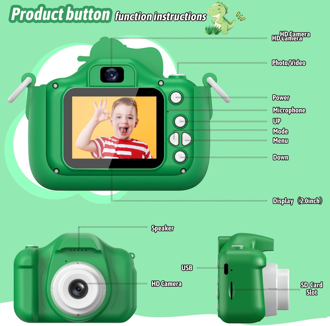 Dwfit Cámara de selfie mejorada para niños, regalos de cumpleaños d...