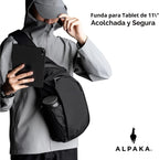 ALPAKA Metro - Bolsa cruzada y con cremallera – 7.5 L para hombre, mochila bandolera – Se adapta a tablet de 11 pulgadas con cremallera YKK – Bloqueo RFID pequeño dinero y cartera con cremallera para