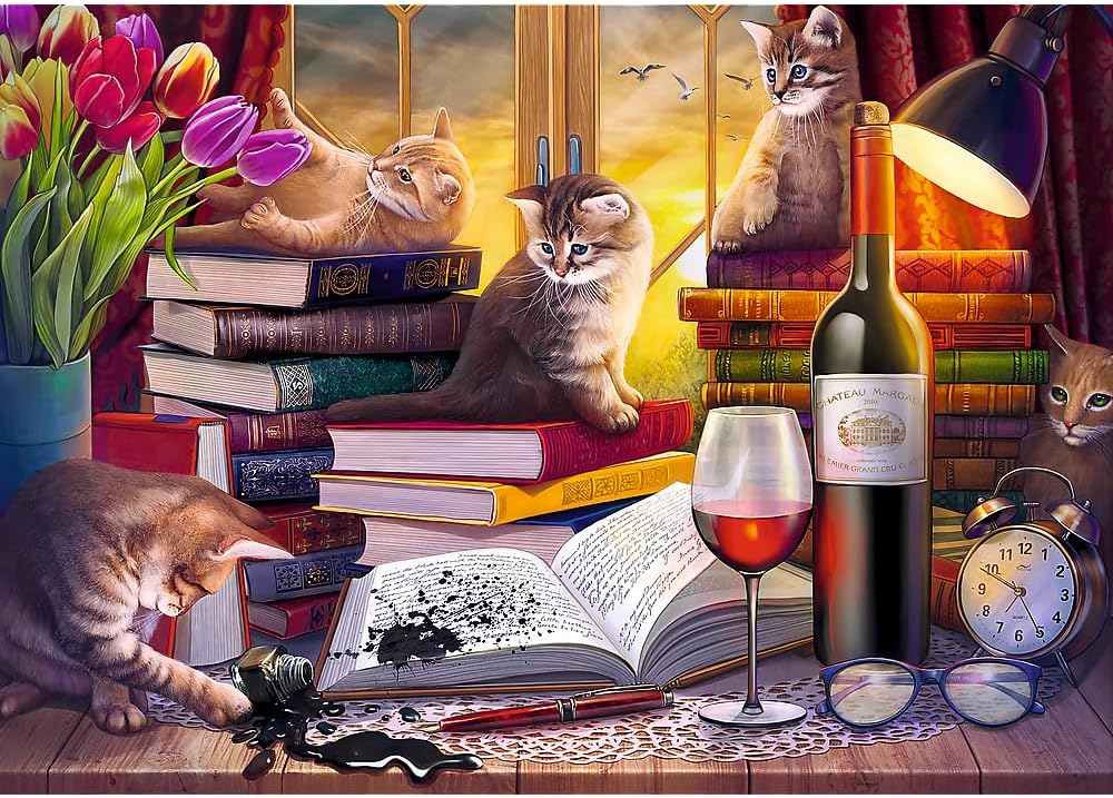Trefl Cat's Evening - Rompecabezas de 2000 piezas 37.8"x26.9"
