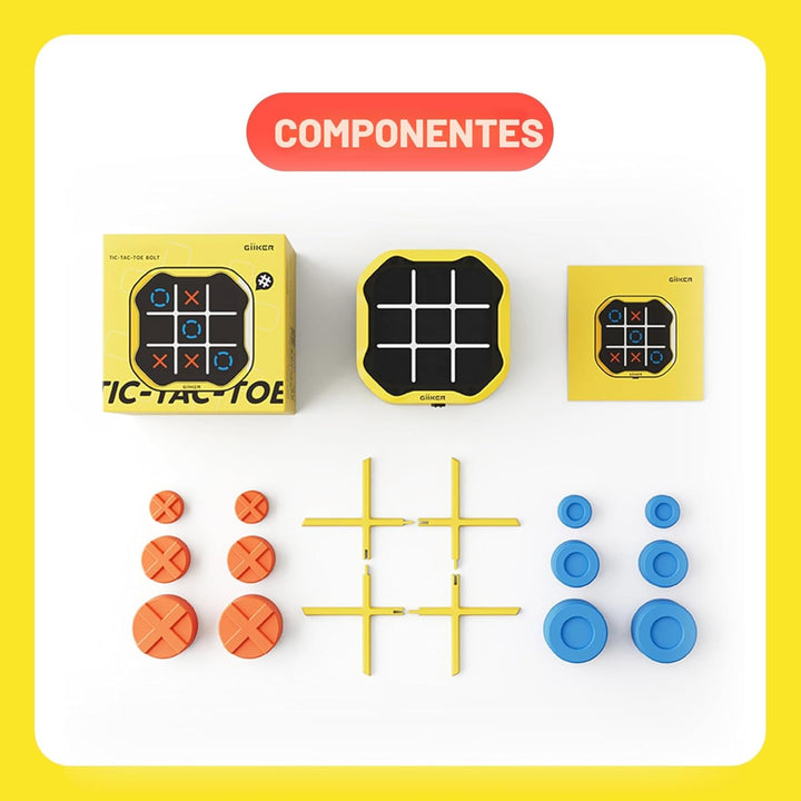 GiiKER Juego Tic Tac Toe Bolt, Juegos de Mano Originales 3 en 1, Ju...