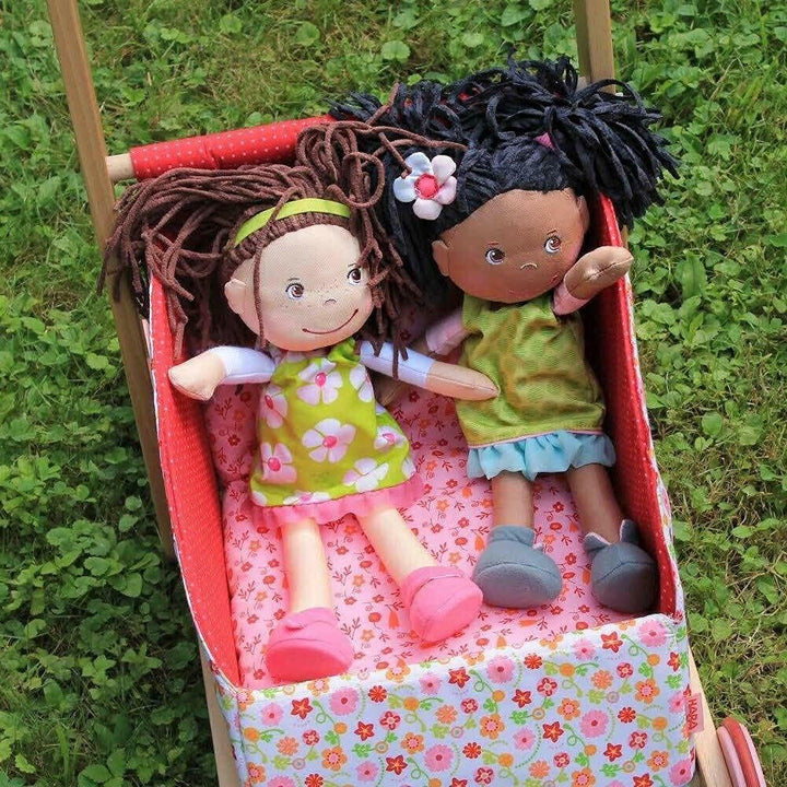 HABA Coco - Muñeca de bebé suave de 12 pulgadas con pelo castaño, c...