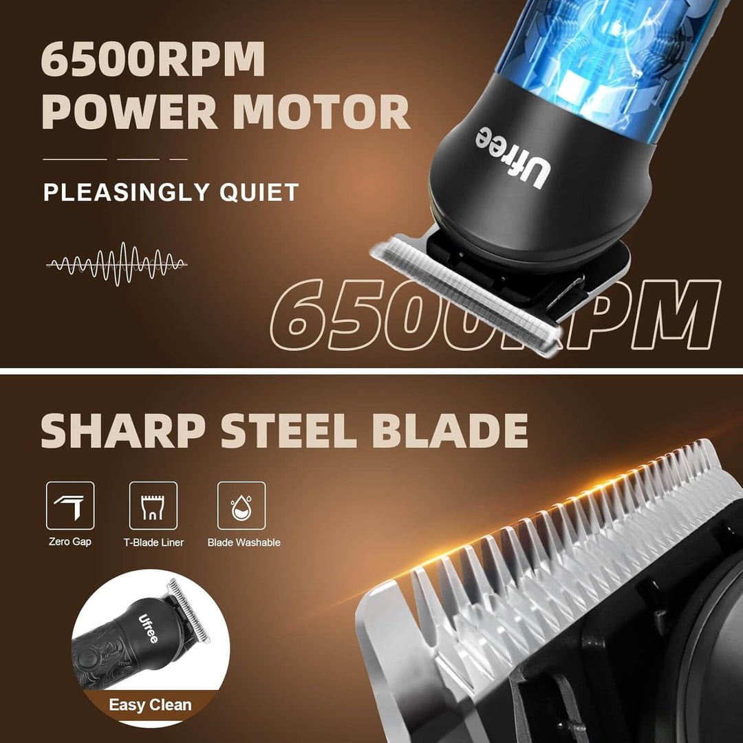 Ufree Recortadora de barba para hombres, afeitadoras eléctricas, co...
