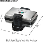 Hamilton Beach Máquina de gofres belga con control de sombra