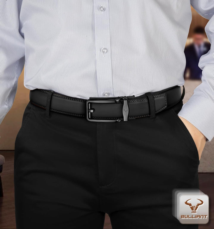 BULLIANT Cinturón de trinquete para hombre, 2 unidades, cinturón de...