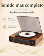 K10 Reproductor de CD Bluetooth con Altavoces para el Hogar, Recargable