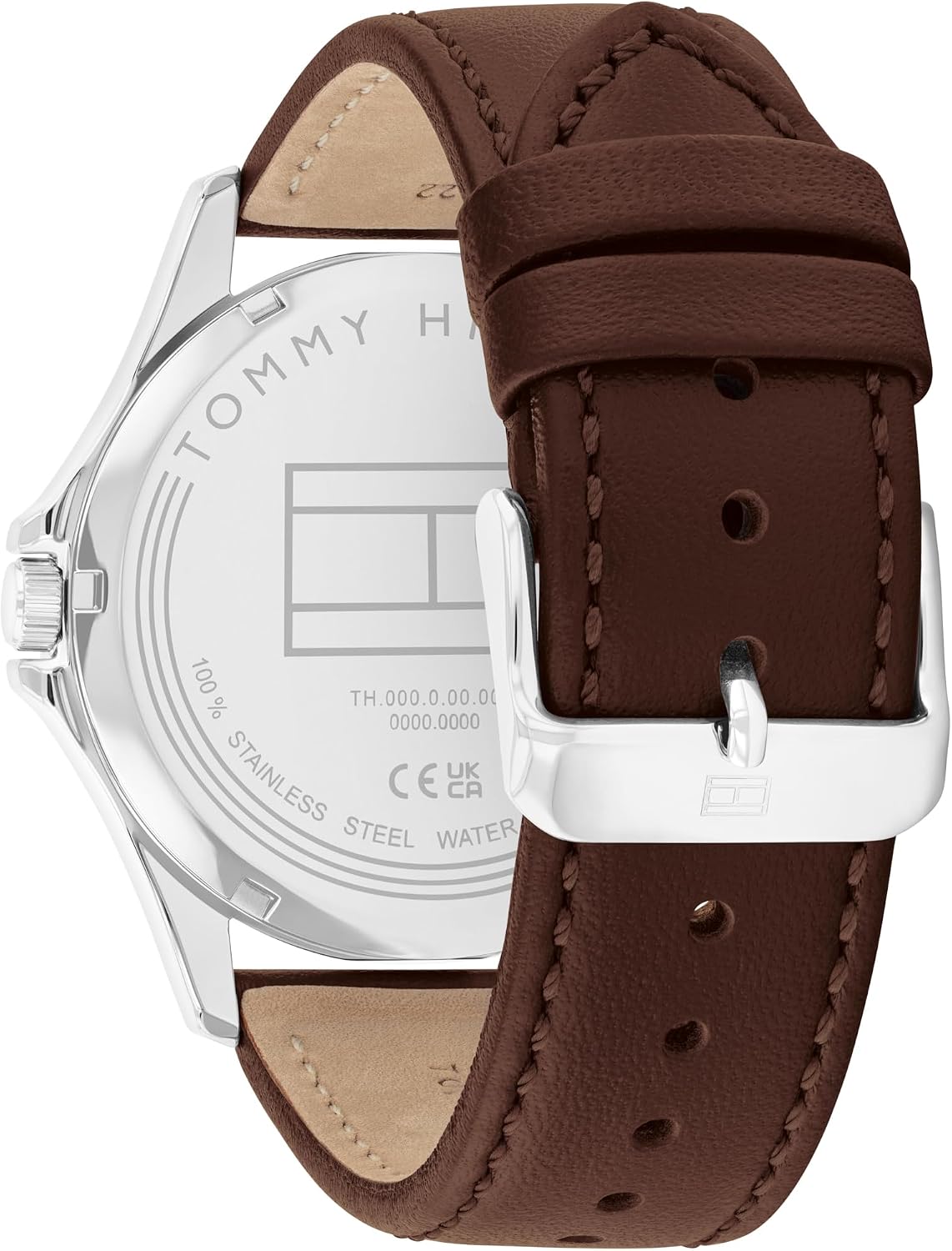 Tommy Hilfiger Hombre Reloj de cuarzo de 3 manecillas – Caja de 42mm, correa de cuero, 3 ATM de resistencia al agua, reloj moderno para uso diario, regalo para él
