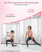Juego de mancuernas y pesas rusas ajustables 2 en 1 para mujer (1.1-12.1 libras), pesas libres de cambio rápido para gimnasio en casa, pilates y entrenamiento de cuerpo completo